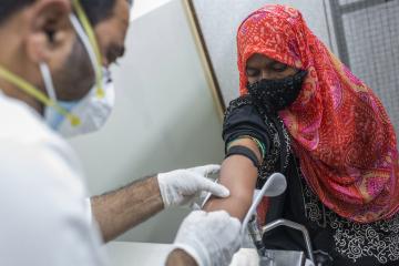 An endTB-Q study participant at a clinic in Pakistan. Credit: Asim Hafeez 